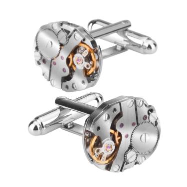 Imagem de Relógio mecânico masculino Cuff Links Movement Brass