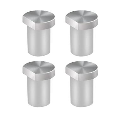 Imagem de Chewtoyo Ferramentas para marcenaria: banco de cães aço inoxidável 4 peças rolha pino bancada de trabalho ferramentas de 0,2 cm, prata