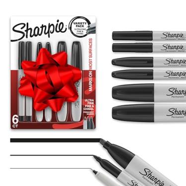 Imagem de Sharpie Marcadores Permanentes, 6 Tamanhos Sortidos