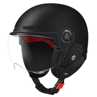 Imagem de Capacete de segurança para motocicleta, chapéu de segurança para scooter elétrico | de capacete unissex para motocicleta - Equipamento de ciclismo com forro interno respirável para aventuras ao ar liv