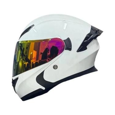 Imagem de Capacete De Motocicleta Unissex Aprovado Pelo DOT Com Visor Duplo Prot