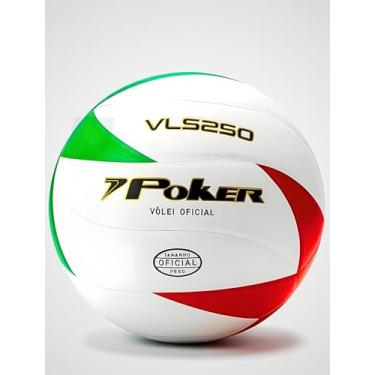 Imagem de Bola de Vôlei Voleibol Poker Vls 200 250 Tamanho 5 Oficial Profissional Fivb Masculina Feminina Adulto Leve Macia para Treino Quadra Praia Areia Piscina Impermeável Original Colorida (Branco Verde)