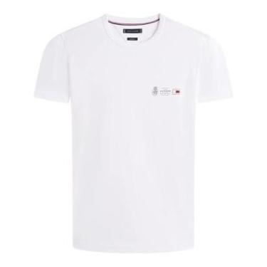 Imagem de Camiseta Tommy Hilfiger Small Crest Outline Tee Branca-Masculino