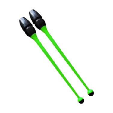 Imagem de simhoa Clavas de ginástica rítmica conectáveis, acessórios de dança portáteis, 45,5 cm, equipamento de treinamento de ginástica para treino, apresentações e, Verde