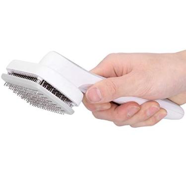 Imagem de Naroote Escova Removedora de Pelos para Cães e Gatos, Pente para Pentear Animais de Estimação, para Modelar Gatos e Cães, ABS + TPR + Aço Inoxidável
