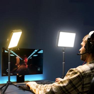 Imagem de Kit de iluminação portátil para fotografia, 20,32 cm, 2800K-6500K, luzes de estúdio reguláveis com tripé, luz de vídeo alimentada por USB para fotografia/zoom/videoconferência/transmissão ao vivo