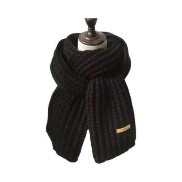 Imagem de Cachecol De Inverno Grosso De Tricô Trançado Para Mulheres E Homens, Q