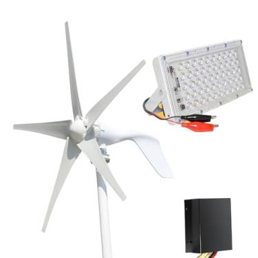 Imagem de Kit Gerador De Turbina Eólica De 600W, Moinho De Vento 12V 24V 48V Com Controlador MPPT, Gerador De Turbina Eólica De Ímã Permanente Complementar Solar para Casa, Fazenda(600W-24V-5Blades)