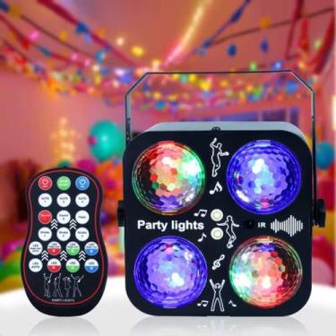 Imagem de Luz de Palco LED 12W RGB Controle Remoto Compacta Efeitos Dinâmicos Ev