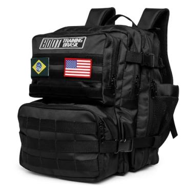 Imagem de Mochila Esportiva Marmiteira 50 Litros Impermeável Tática Camping Viagem Treino C/Porta Comida (Preto)