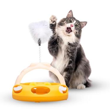 Imagem de Brinquedo Interativo para Gatos Cesto de Bolinha - Estimula Instinto de Caça e Exercícios, 3 Níveis de Diversão, Plástico Resistente e Fácil de Limpar BOLYDOOM