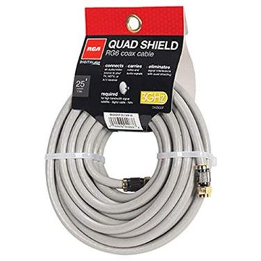 Imagem de Cabo Coaxial Quad Shield da RCA, 25 ft