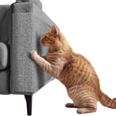 Imagem de Protetor Anti Arranhões de Sofá para Gato Autoadesivo - Tapete Arranhador Autoadesivo 100x50cm - Capa Anti Arranhões Pet; Arranhador para Móveis de Feltro Gato - Shop100 (Cinza)