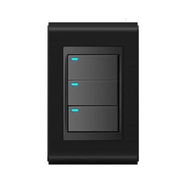 Imagem de Tomada Refinatto 4x2 Completa C/ Interruptor- Preto/preto - WEG