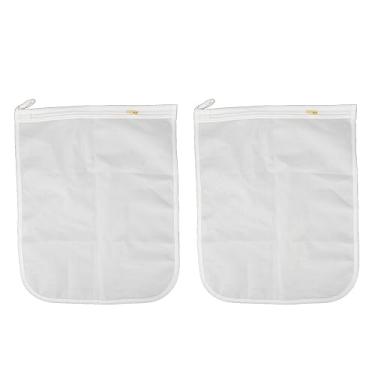 Imagem de CUOFYUNL 2pcs Saco de malha para roupa suja Plus Size Saco de malha para roupa com fecho de zíper para máquina de lavar