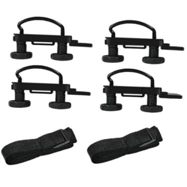Imagem de QccHieUs Conjunto de 4 abraçadeiras em U para bagageiro de teto, parafusos para suporte de carga no teto, kit de instalação fácil para bagageiro de teto com