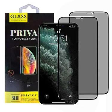 Imagem de Tahamus Pacote com 2, protetor de tela de privacidade, cobertura total, película de vidro temperado anti-espião compatível com iPhone 7/8/SE/SE2/SE3