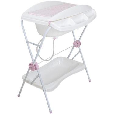 Imagem de Banheira de Bebe Desmontavel com Trocador Kiddo Shower Rosa