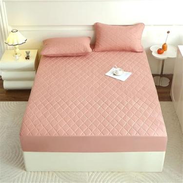 Imagem de Capa de colchão acolchoada grossa de veludo, quente e macia, tamanho Queen/King, sem fronha, 7, 150x200cm, 1 peça