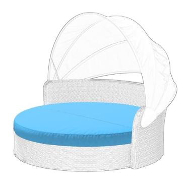 Imagem de Cethytirko Capa de almofada para sofá ao ar livre, capa de almofada redonda de substituição de 198 cm, à prova d'água e resistente ao desbotamento, capa de almofada para uso ao ar livre – apenas capas