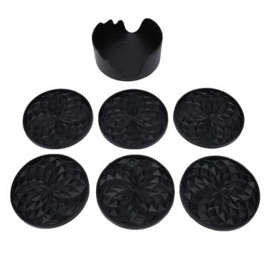 Imagem de Phefop 6 Peças de Almofadas para Copos de Silicone, Porta-copos Espessados ​​e Antiderrapantes para Bebidas, Reutilizáveis ​​com Base para de Vinho, café, chá,