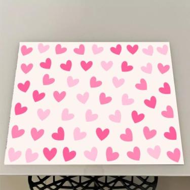 Imagem de Jogo Americano Natal Souplast Impermeável Lona Kit 4 6 8 10 ou 12 Unidades Mesa Posta (Coração 10,4 Peças)