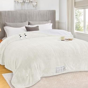 Imagem de greenoak Cobertor aquecido elétrico king size 250 x 234 cm controle duplo, cobertores de aquecimento com 10 níveis 8 horas de proteção contra superaquecimento automático, flanela macia sherpa fofa