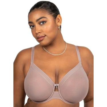 Imagem de Curvy Couture Malha transparente feminina, cobertura total sem forro, suporte sexy plus size, Latido, 38J