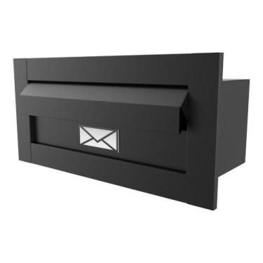 Imagem de Caixa De Correio Para Muro Parede De Embutir Moderna Em Aço Caixinha C