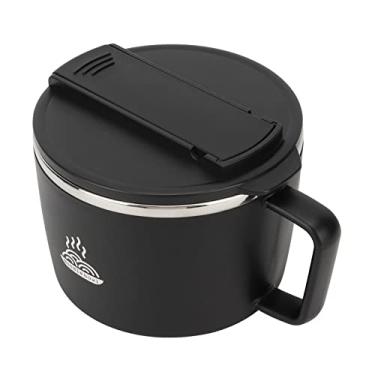 Imagem de GLOGLOW Tigela de Macarrão Porta-refeições Com Tampa, Aço Inoxidável 304, 1200ml, Fogão Ramen Portátil, Isolamento Térmico de Camada Dupla, Inclui Garfo e Pauzinhos, para Escritório, Casa, Escola