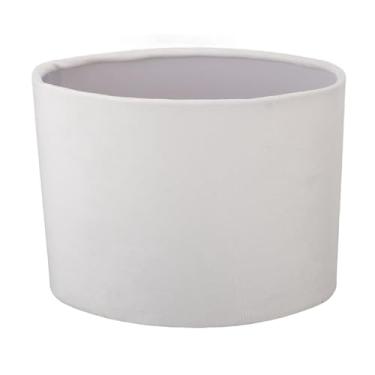 Imagem de Cocoarm Abajur Oval para Abajur de Mesa, Lint Material Oval Lâmpada Sombra Luz Sombra Mesa Compatível Com E27 E14 Dupla Utilização, Adequado para Uso Noturno Diurno (WHITE)