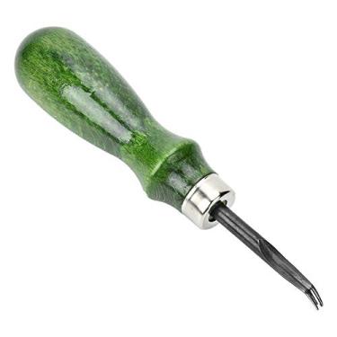 Imagem de Generic Ferramenta Profissional de Artesanato de Couro Chanfrador de Liga de Aço, Ferramenta de Corte de Borda Durável para Chanfro de Borda de Couro, para Profissionais de Artesanato de , Verde (liga de aço 4)