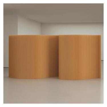 Imagem de Room divider Tela de divisória de parede de papel flexível, painel de parede dobrável escalável e deformável para sala de armazenamento(Brown,6X1.8M/19.6X5.9FT)