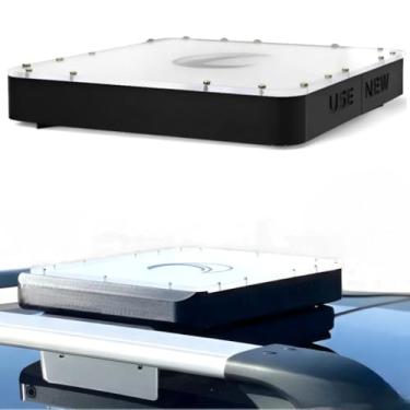 Imagem de Suporte Starlink Mini Veicular Antena Starlink Gen3 Gen4 Gen5 Instalação Para Teto Carro Caminhonete Caminhão Com Ímãs Emborrachados Neodímio Portátil Fixar (Preta - Tampa Cristal)