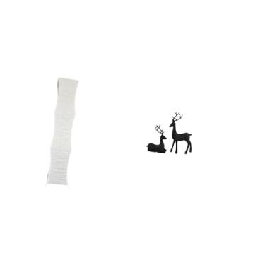 Imagem de Whtkoph Abajur de Chão de Papel para Sala de Estar com Estátua, Figura de Rena em Resina, Decoração de Mesa E Cobertura para Luminária.