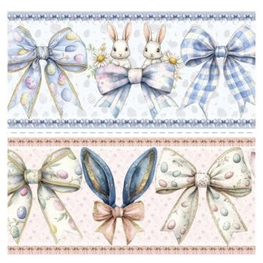 Imagem de Tecido Tricoline Digital Barrado Páscoa Deluxe 100% Algodão