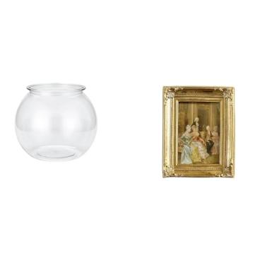 Imagem de Whtkoph Vaso de Resina Transparente em Formato de Aquário com Porta-retratos, Ideal para Quarto, Sala de Estar, Mesa de Trabalho, Escritório Ou Decoração.