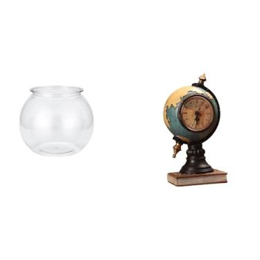 Imagem de Whtkoph Globo Transparente em Formato de Ornamento para Aquário, Estátua Moderna, Relógio de Mesa, Vaso para Aquário, para Decoração de Escritório E Casa.