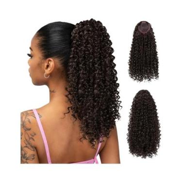 Imagem de Penteado De Rabo De Cavalo Afro Kinky Curly Sintético De 16 Polegadas 