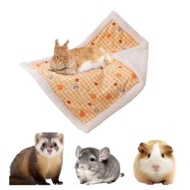 Imagem de Copfeu Cobertor de coelho de estimação, cobertor de pelúcia quente espesso, almofada fofa à prova de frio para dormir, adequado para coelhos, porquinhos-da-índia, furões, chinchilas, filhotes
