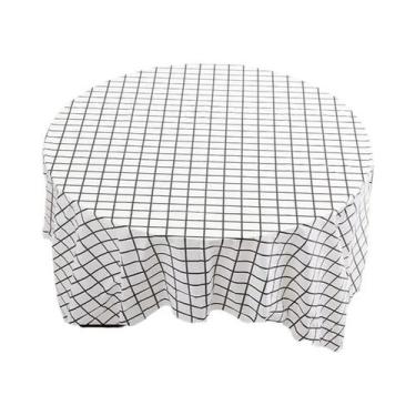 Imagem de Toalha De Mesa Plástica Descartável Xadrez Para Aniversário Casamento 