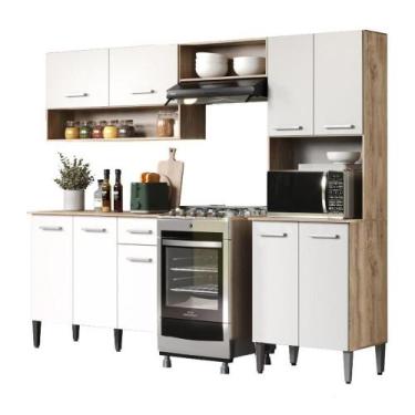 Imagem de Armário Cozinha Compacta Arizona Essence Carraro - Carvalho-branco Car