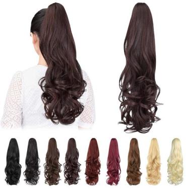 Imagem de Extensão de rabo de cavalo ShulaShop Long Curly Synthetic Dark Brown