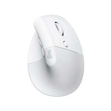 Imagem de Mouse Sem Fio Logitech Lift com Ergonômico para Redução de Tensão Muscular, Silencioso, Bluetooth/USB - Branco