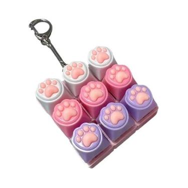 Imagem de Brinquedo Antiestresse De Teclado Com Teclas De Cristal LED, Chaveiro,