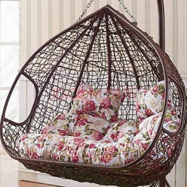 Imagem de Almofada De Cadeira De Balanço. Espessa De 2 Lugares. Cesta De Ninho De Ovo Pendurada Almofada De Assento De Rede De Ovo Removível Lavável. Não Em Pé. Sem Cadeira,140x110cm (55x43 Polegadas)-b
