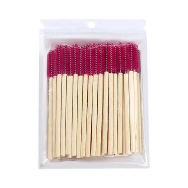 Imagem de Escovas De Máscara Com Cabo De Bambu 50 Peças, Escovas Para Extensão D