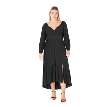 Imagem de City Chic Vestido feminino plus size - Camilla, Preto, 52
