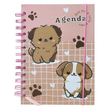Imagem de Agenda Diária Planner 2026 Planner Fofinha Pets Cachorrinho Gatinho Marcador de página e horas 19x14 168 folhas (Cachorrinho Lilas)