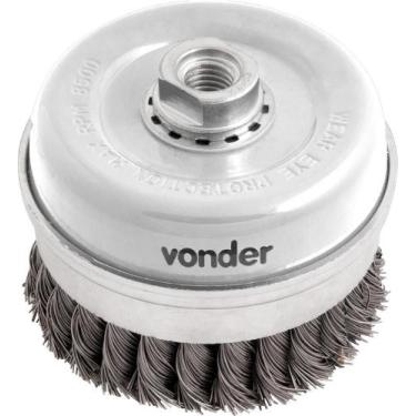 Imagem de Escova Copo Torcida 4 Rosca M14 Aço Carbono Polido 8500rpm - Vonder